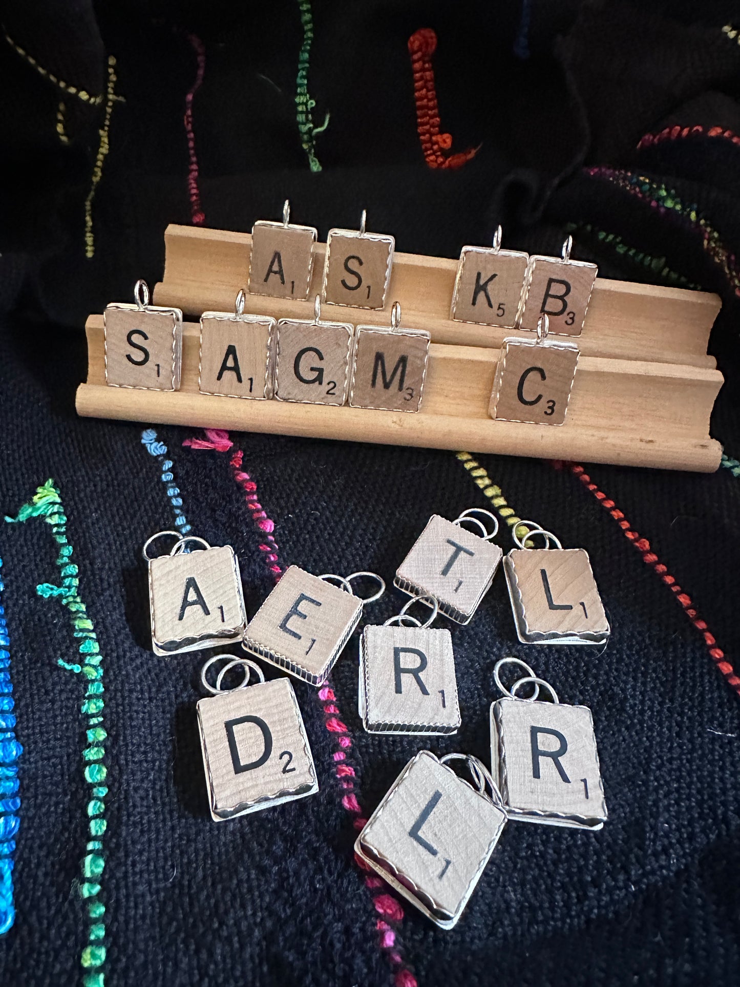 Scrabble tile charm