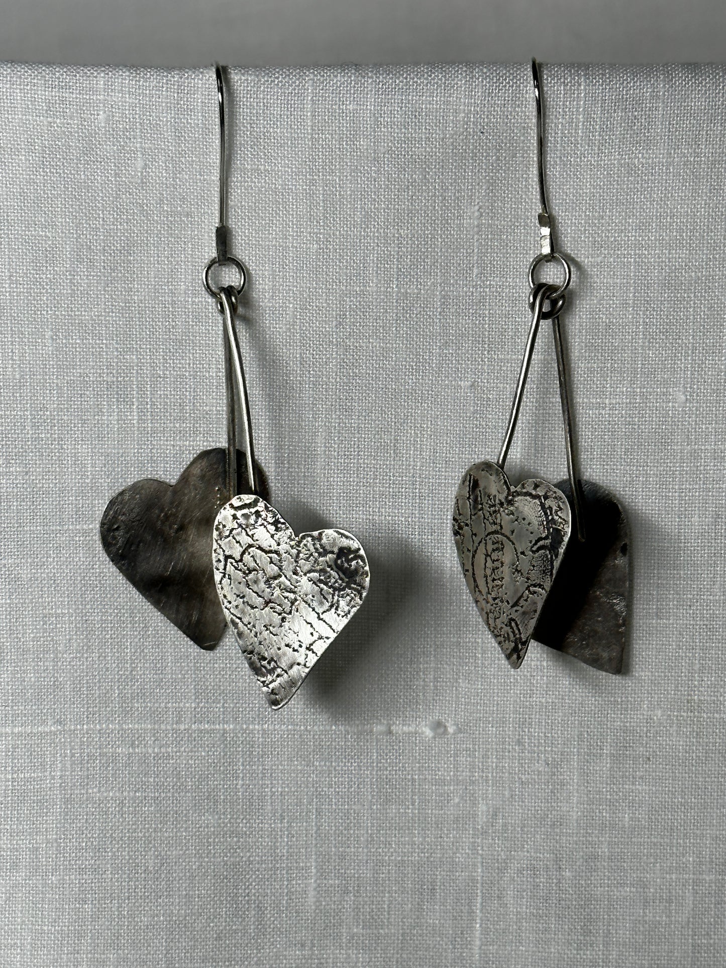 Double hearts earrings