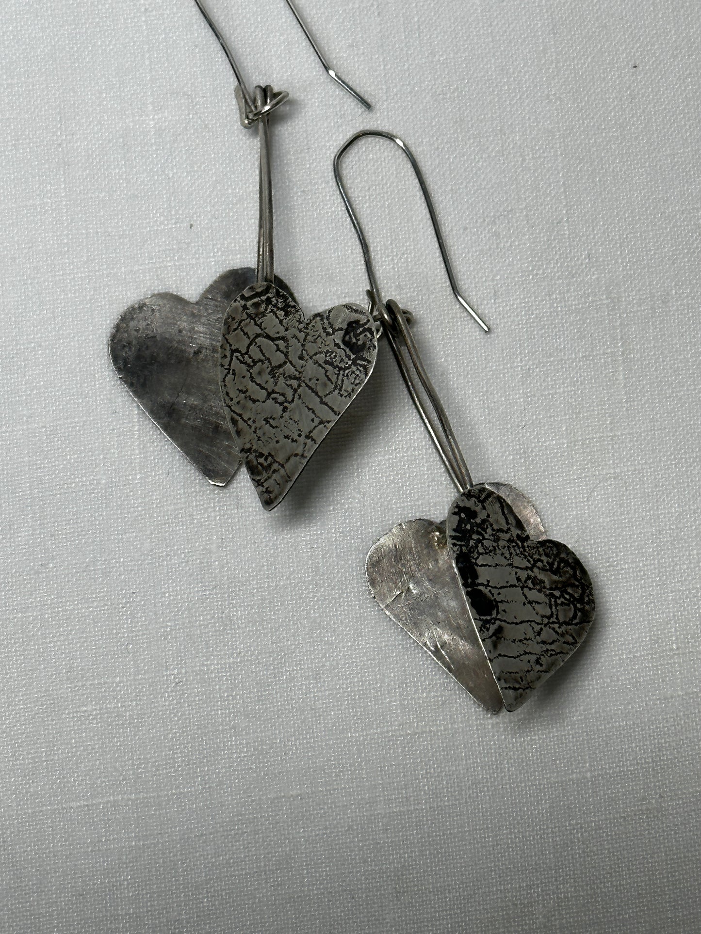 Double hearts earrings