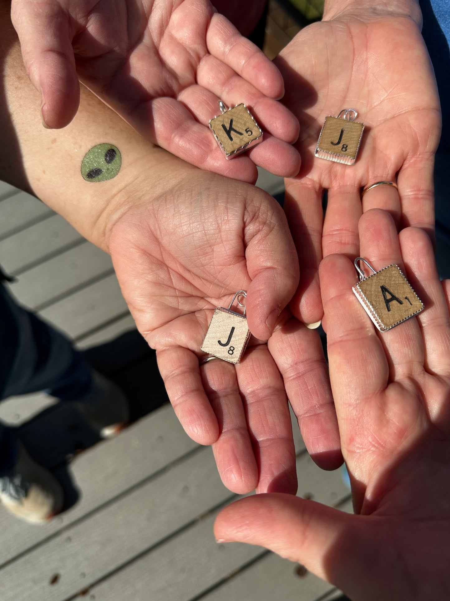 Scrabble tile charm